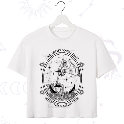 Purplehecate Nail Artist Social Club Crop T-Shirt