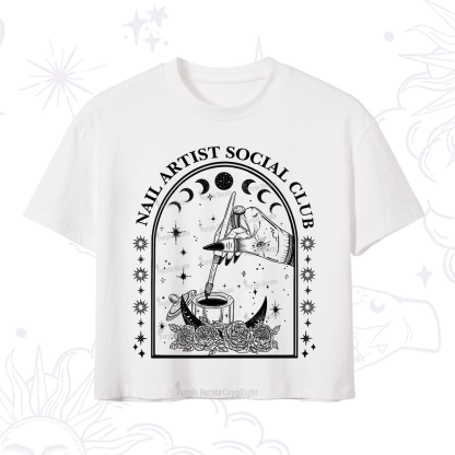 Purplehecate Nail Artist Club Collective Crop T-Shirt