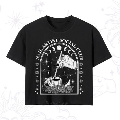 Purplehecate Nail Artist Club Collective Crop T-Shirt