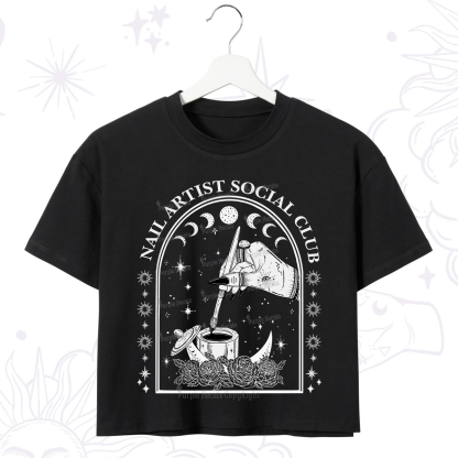 Purplehecate Nail Artist Club Collective Crop T-Shirt