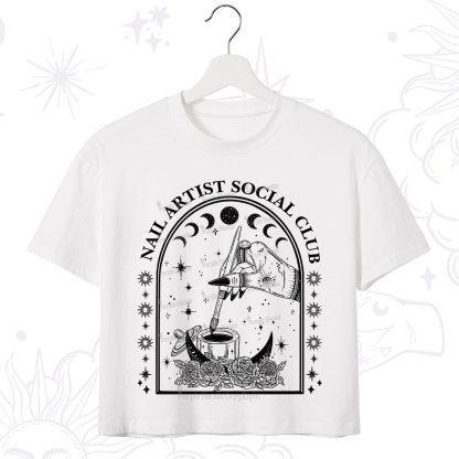 Purplehecate Nail Artist Club Collective Crop T-Shirt