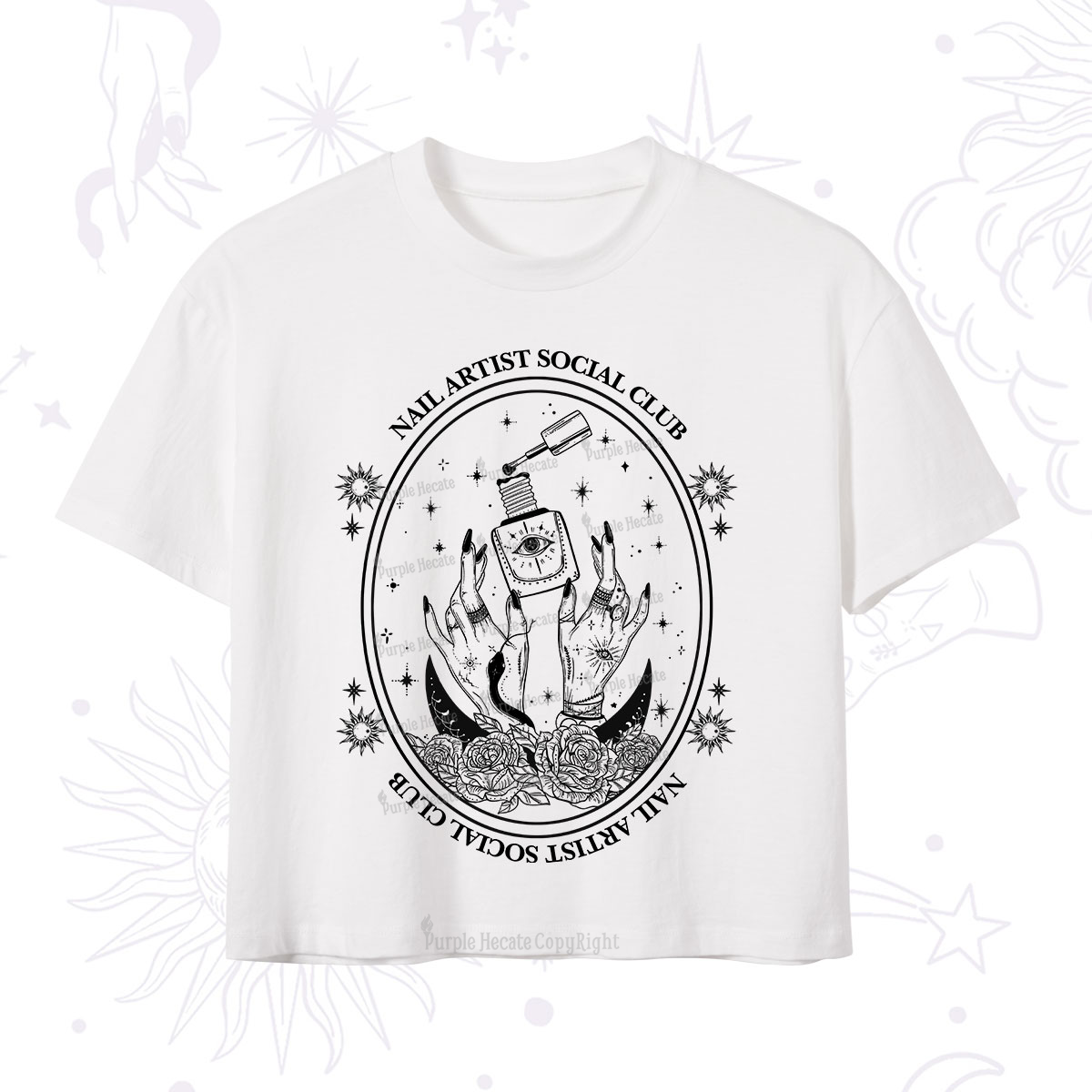 Purplehecate Nail Artist Club Crop T-Shirt