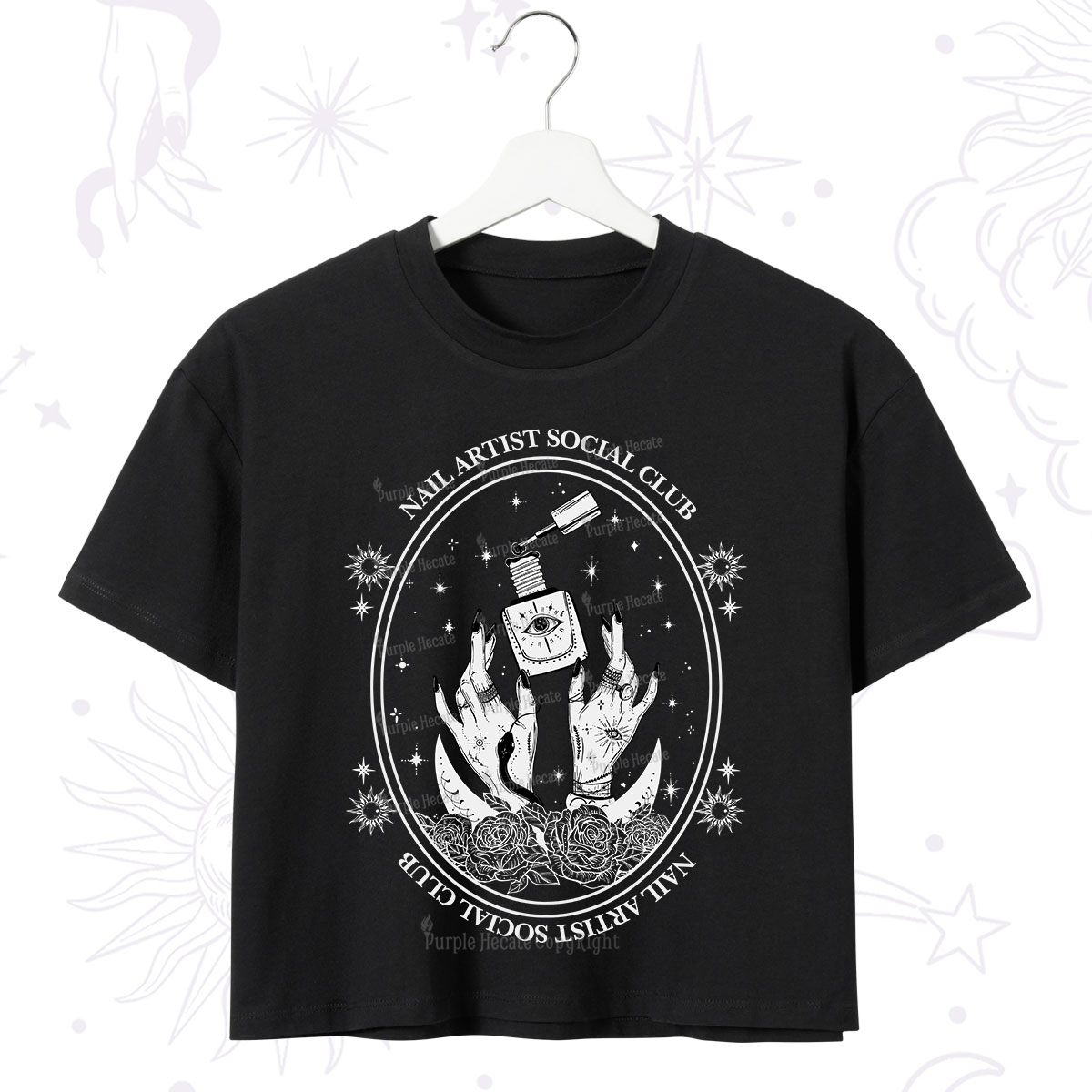Purplehecate Nail Artist Club Crop T-Shirt