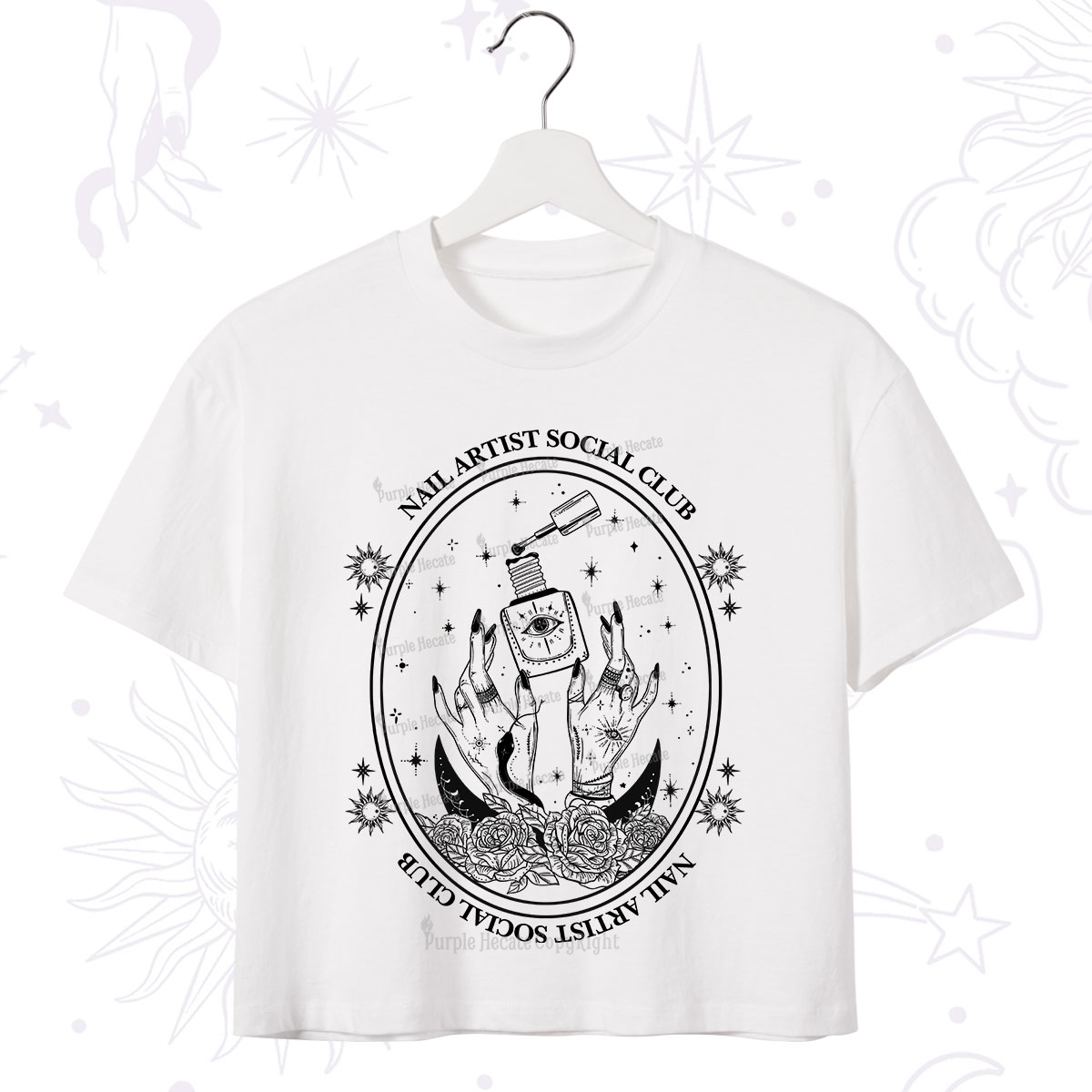 Purplehecate Nail Artist Club Crop T-Shirt