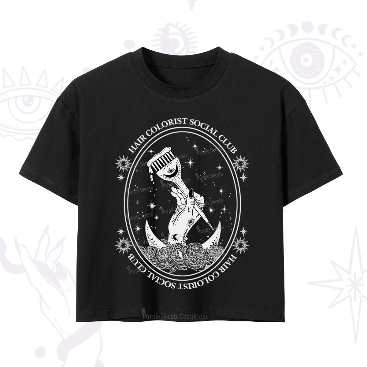 Purplehecate Hair Colorist Social Club Crop T-Shirt