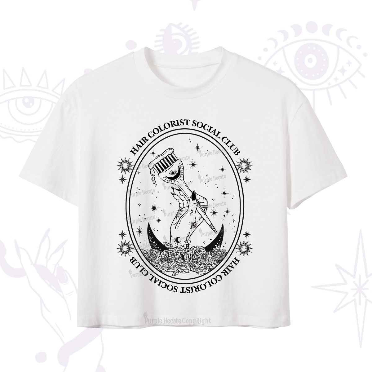 Purplehecate Hair Colorist Social Club Crop T-Shirt