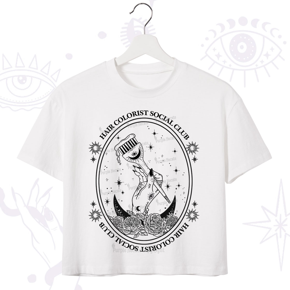 Purplehecate Hair Colorist Social Club Crop T-Shirt