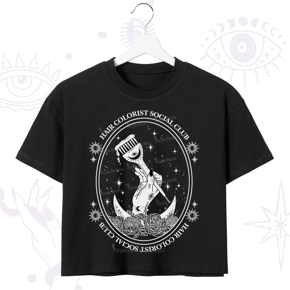Purplehecate Hair Colorist Social Club Crop T-Shirt