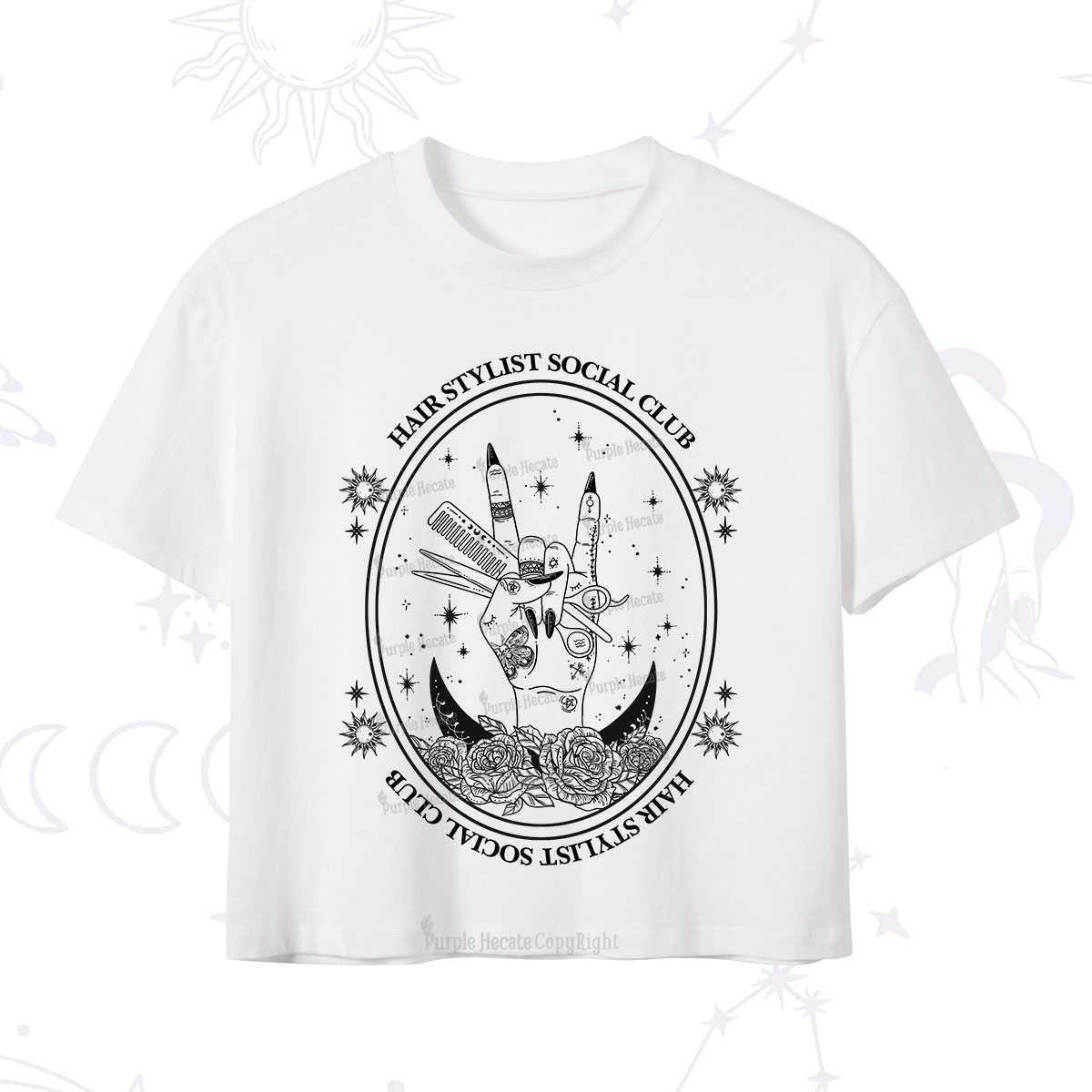 Purplehecate Hair Stylist Club Crop T-Shirt