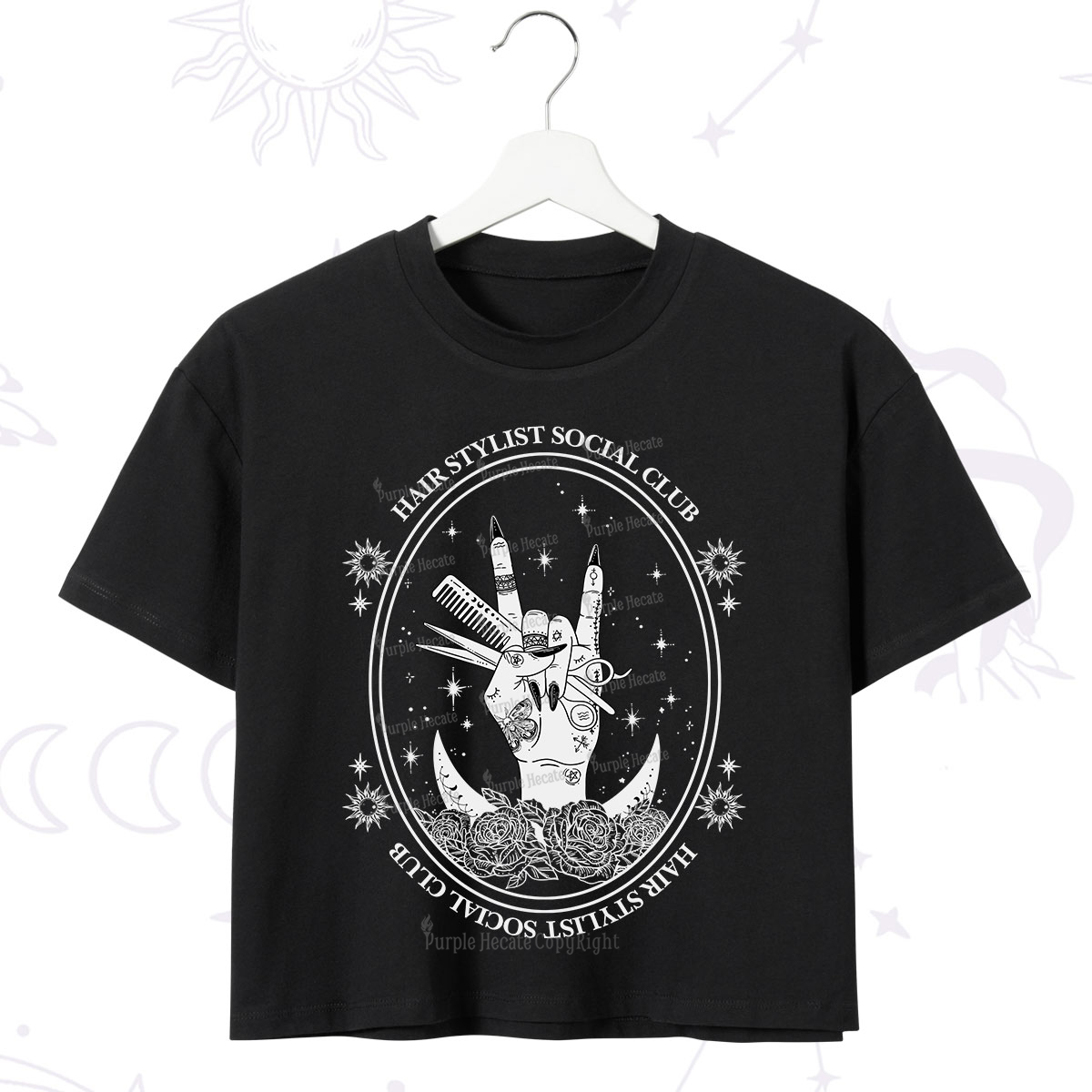 Purplehecate Hair Stylist Club Crop T-Shirt