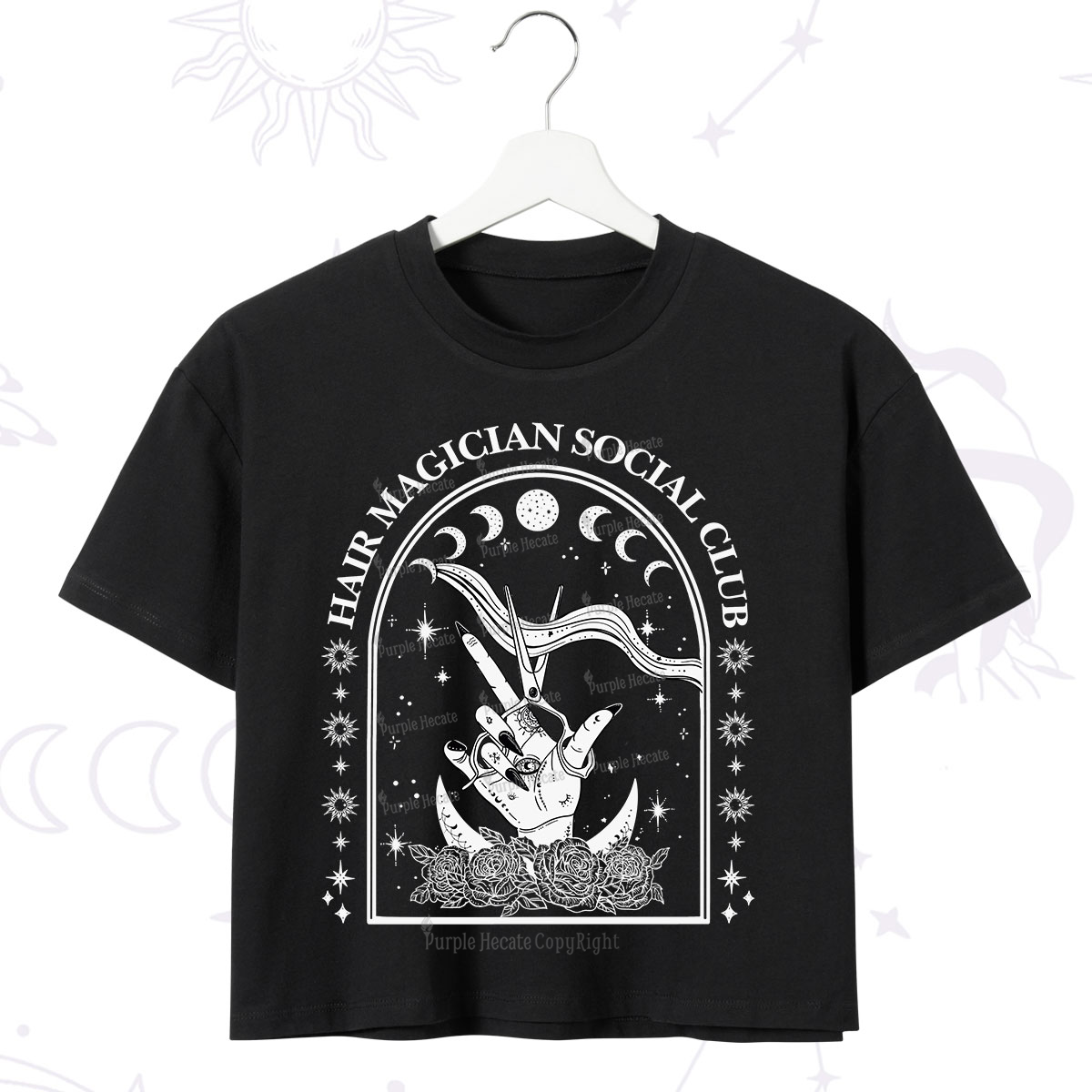 Purplehecate Hair Magician Social Club Collective Crop T-Shirt