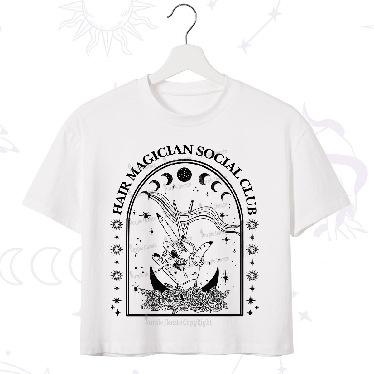 Purplehecate Hair Magician Social Club Collective Crop T-Shirt