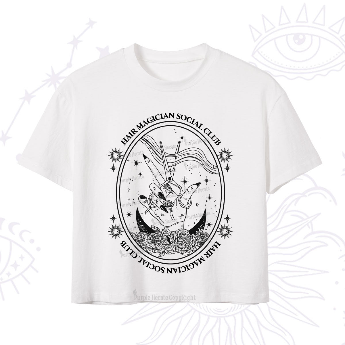 Purplehecate Hair Magician Social Club Crop T-Shirt