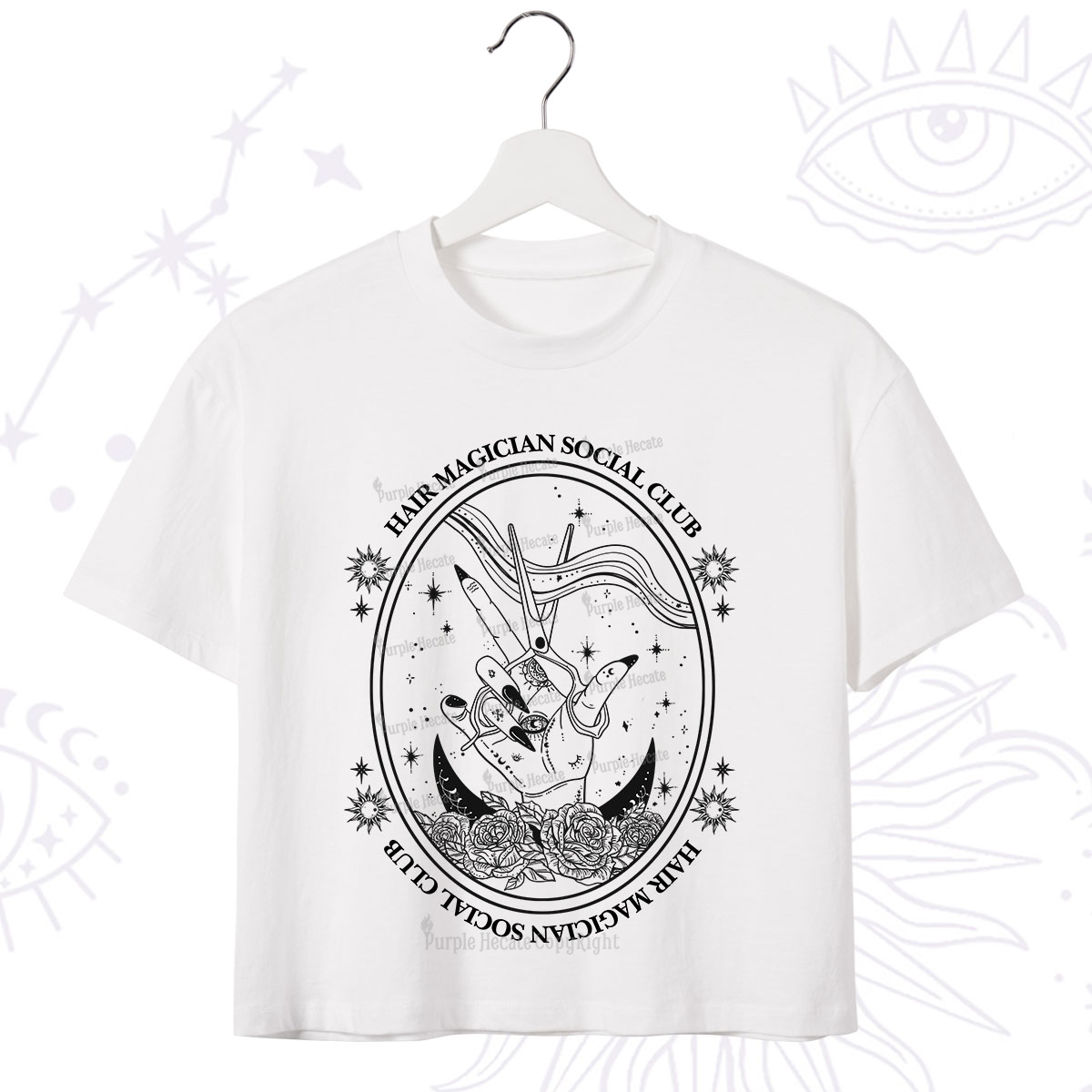 Purplehecate Hair Magician Social Club Crop T-Shirt