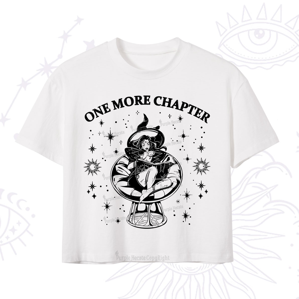 Purplehecate One More Chapter Books Crop T-Shirt