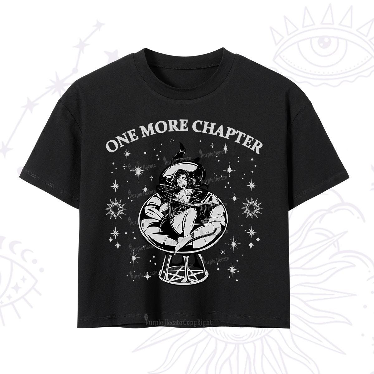 Purplehecate One More Chapter Books Crop T-Shirt