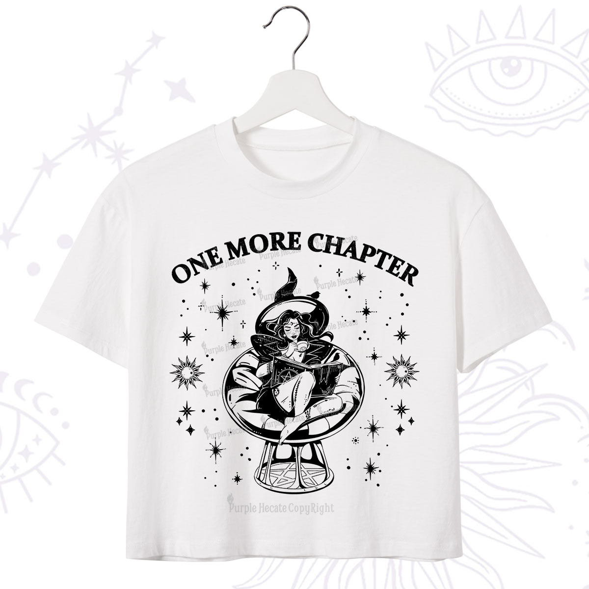 Purplehecate One More Chapter Books Crop T-Shirt