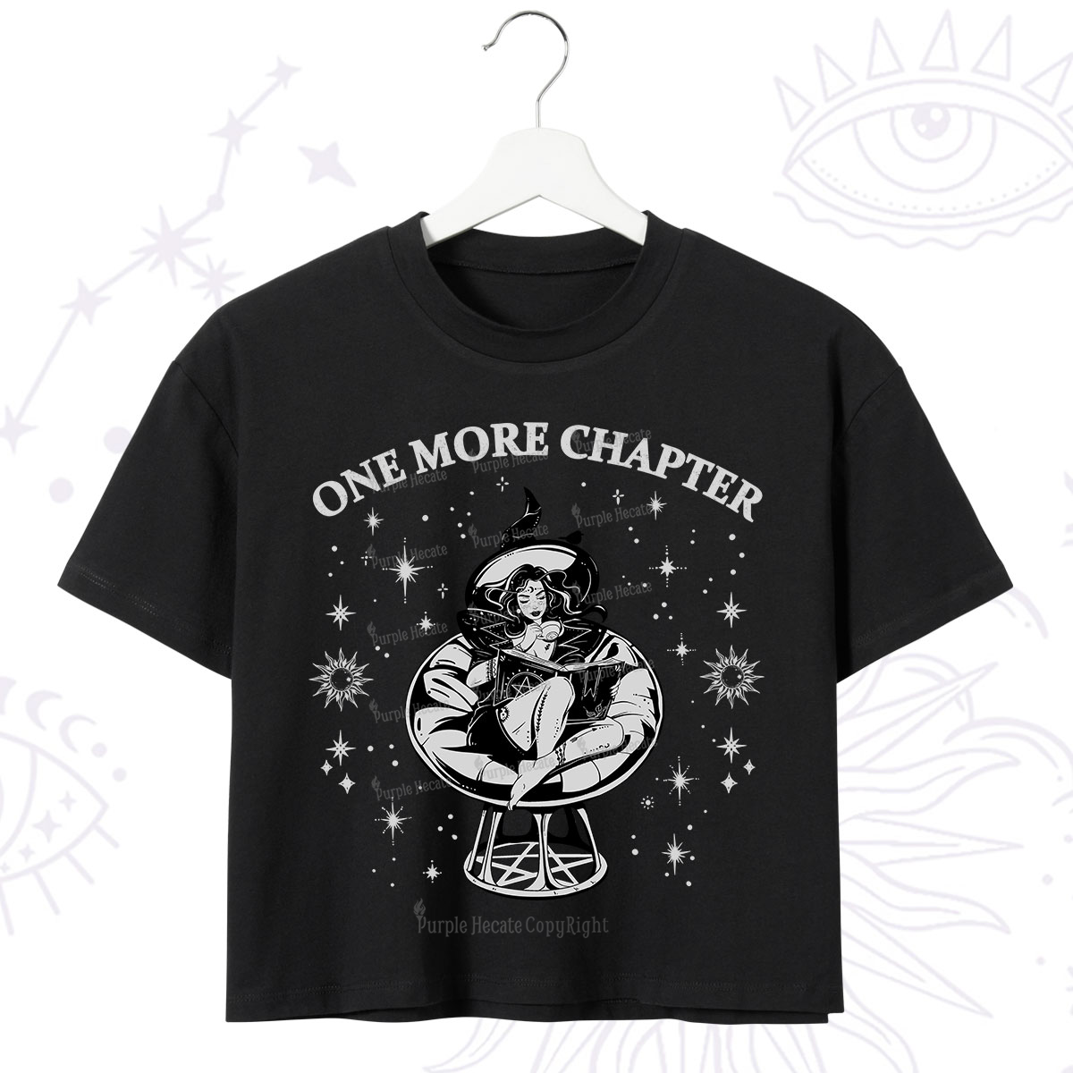 Purplehecate One More Chapter Books Crop T-Shirt