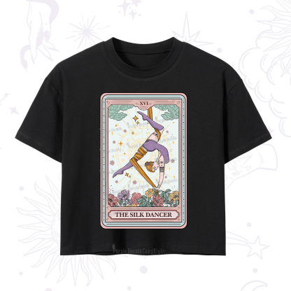 Purplehecate The Aerial Hoop Star Tarot Card Crop T-Shirt