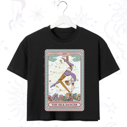 Purplehecate The Aerial Hoop Star Tarot Card Crop T-Shirt