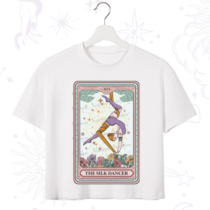 Purplehecate The Aerial Hoop Star Tarot Card Crop T-Shirt