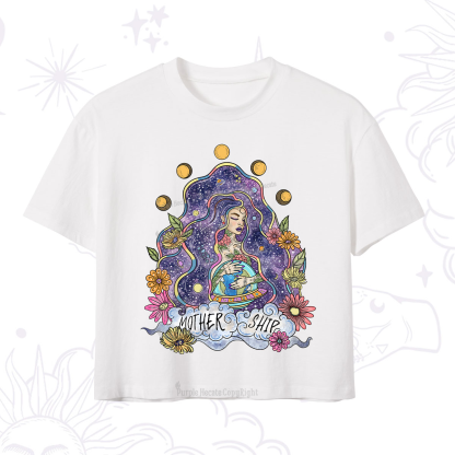 Purplehecate Mother Ship Crop T-Shirt