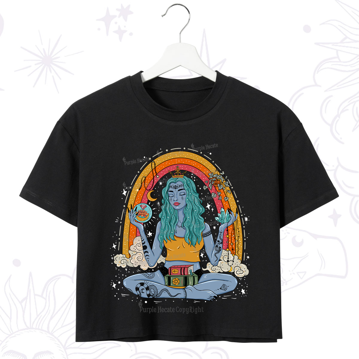 Purplehecate I'm The Queen Of All My Dreams Crop T-Shirt