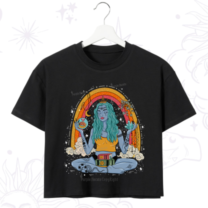 Purplehecate I'm The Queen Of All My Dreams Crop T-Shirt