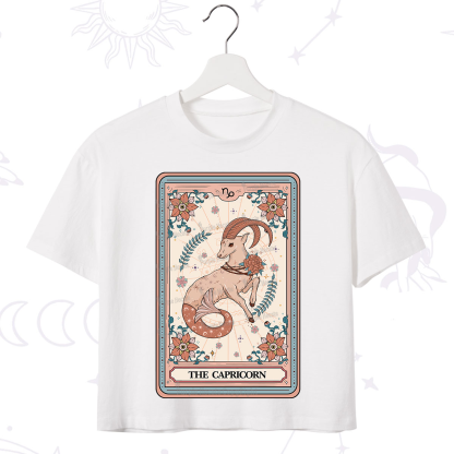 Purplehecate The Capricorn Tarot Card Crop T-Shirt
