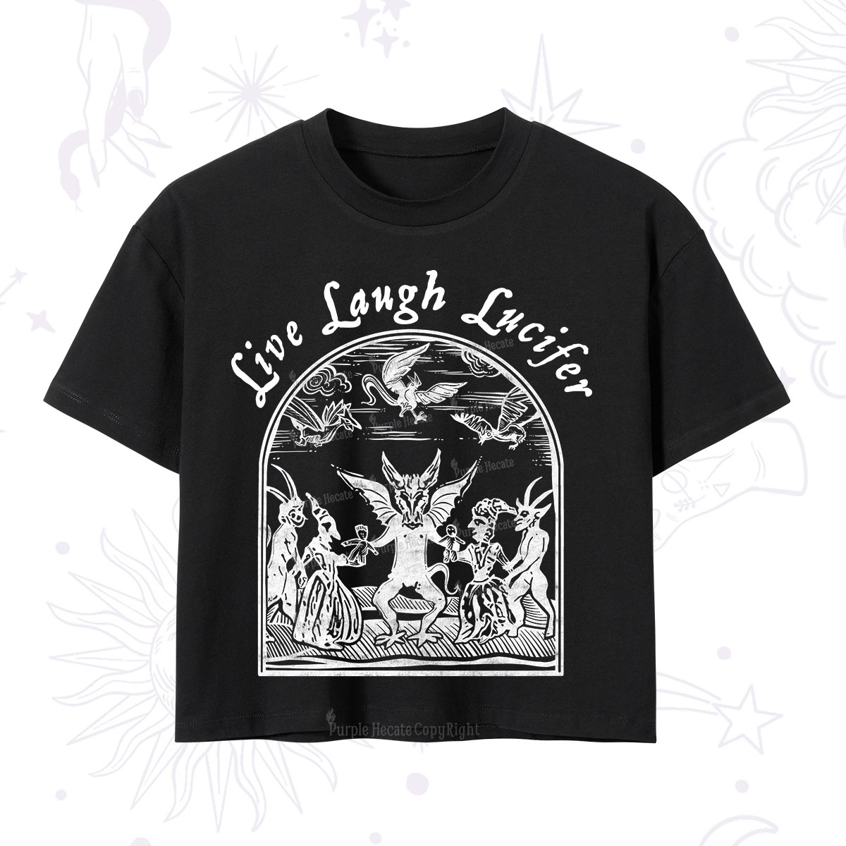 Purplehecate Live Laugh Lucifer Crop T-Shirt