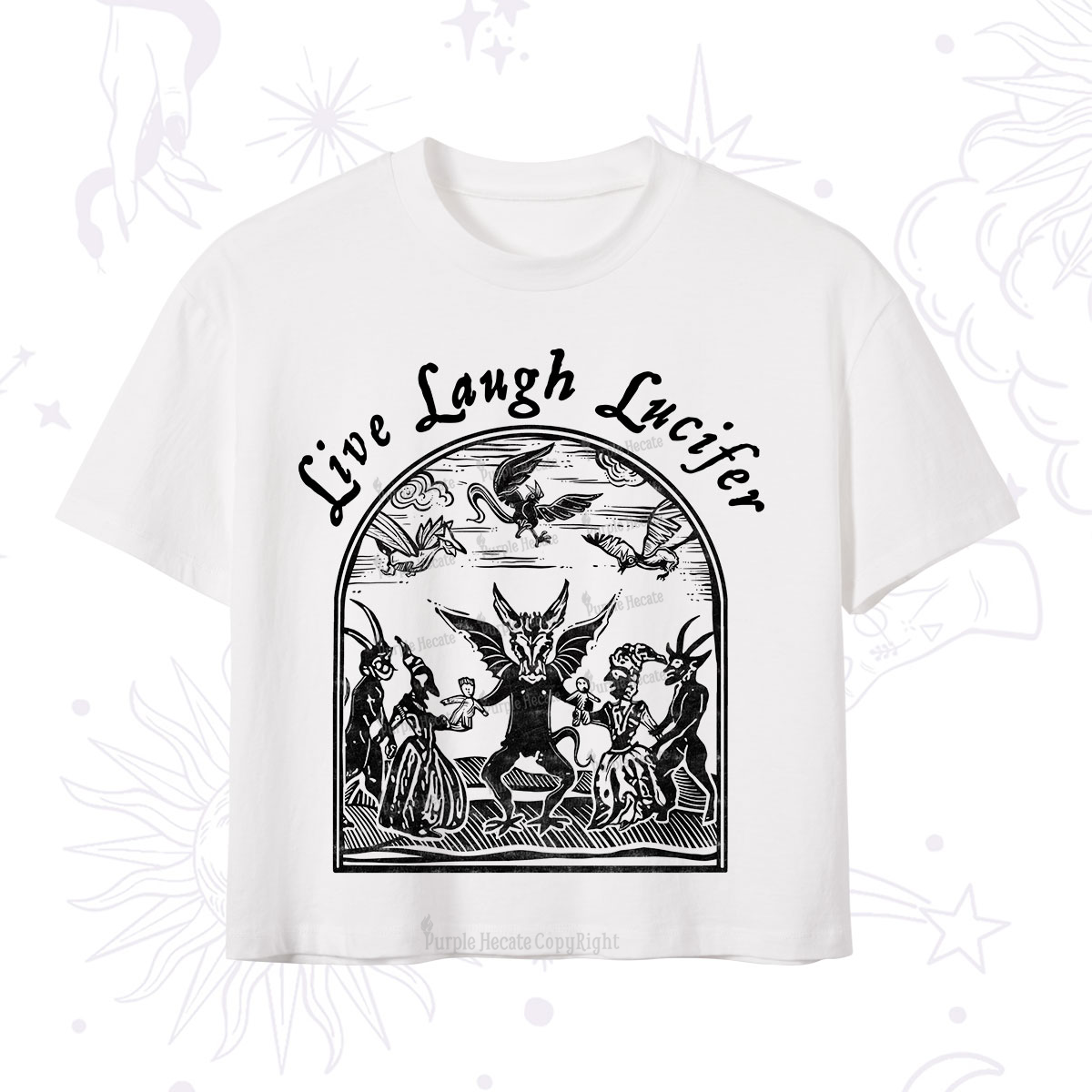 Purplehecate Live Laugh Lucifer Crop T-Shirt