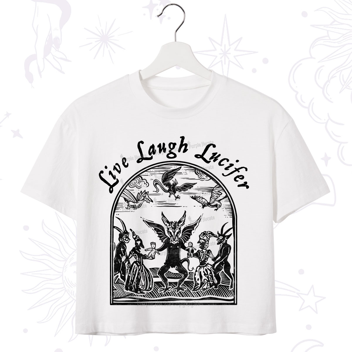 Purplehecate Live Laugh Lucifer Crop T-Shirt