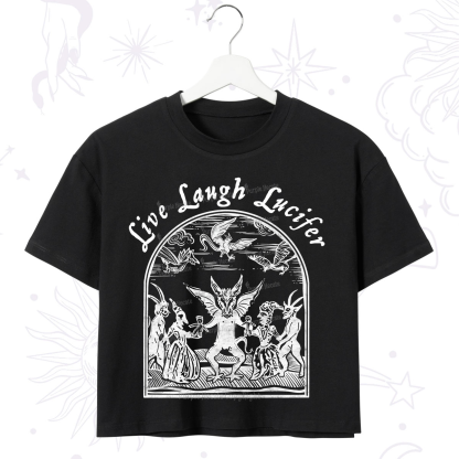 Purplehecate Live Laugh Lucifer Crop T-Shirt