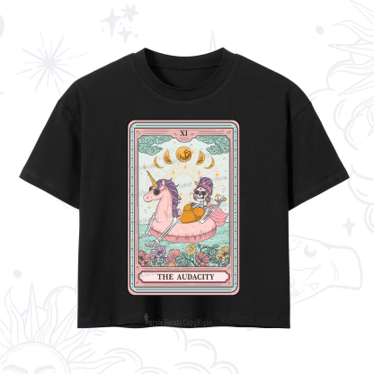 Purplehecate The Audacity Skeleton Tarot Card Crop T-Shirt