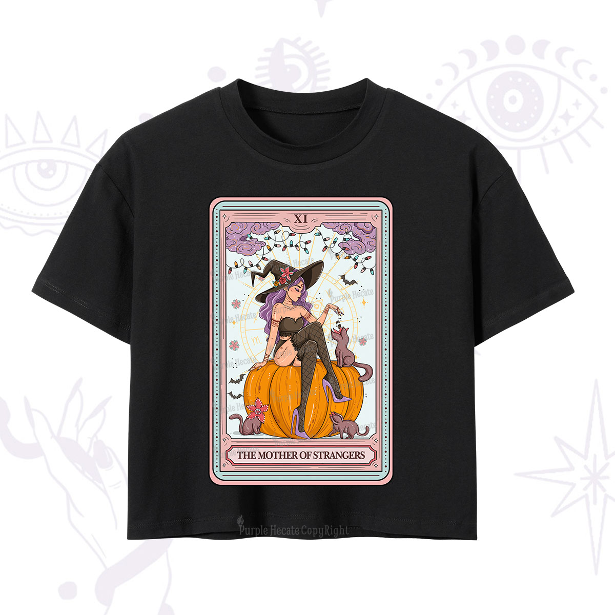 Purplehecate The Mother Of Strangers Tarot Crop T-Shirt