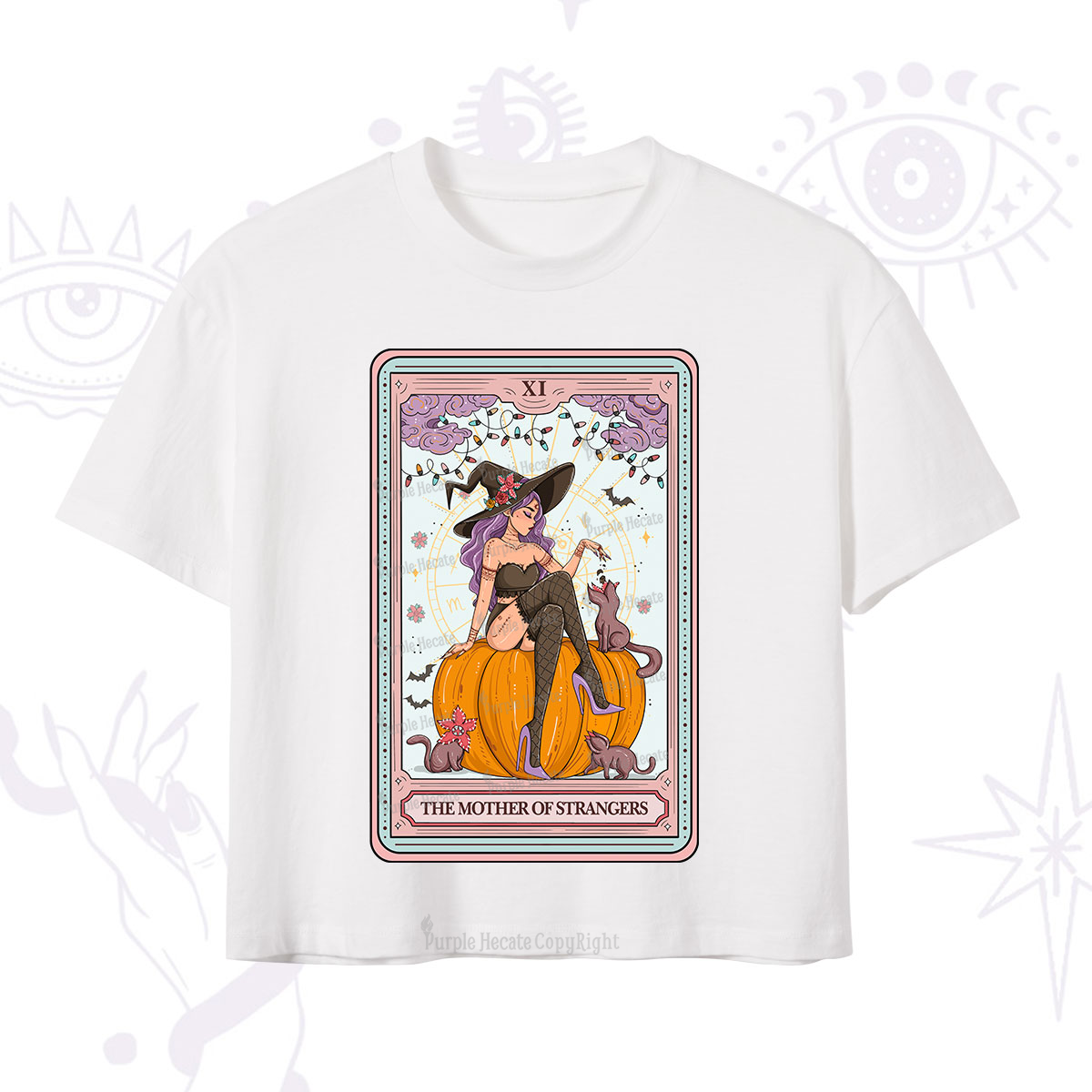Purplehecate The Mother Of Strangers Tarot Crop T-Shirt