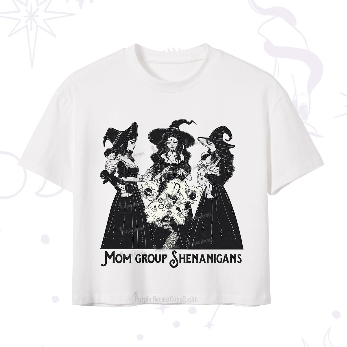Purplehecate Mom Group Shenanigans Crop T-Shirt
