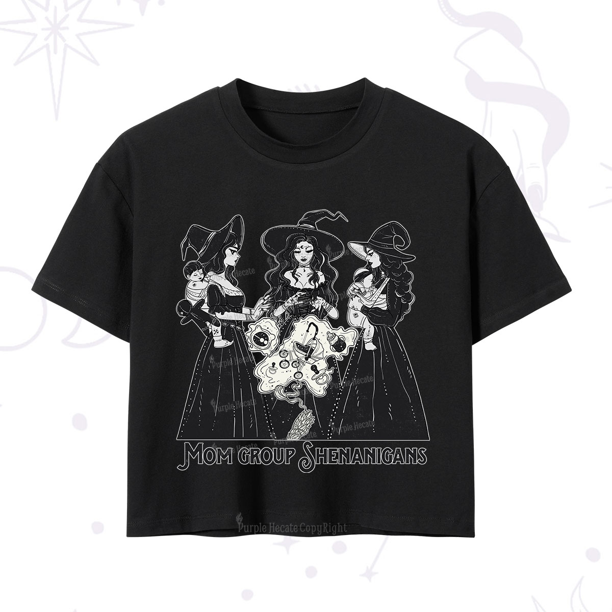 Purplehecate Mom Group Shenanigans Crop T-Shirt