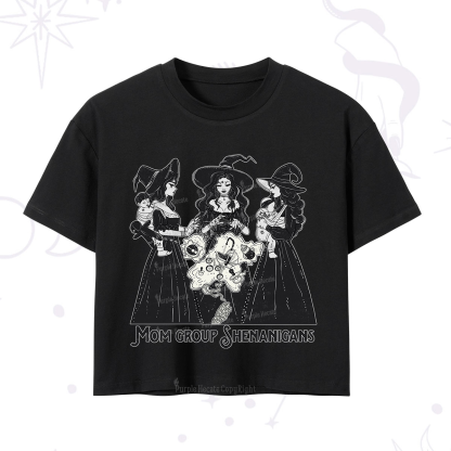 Purplehecate Mom Group Shenanigans Crop T-Shirt