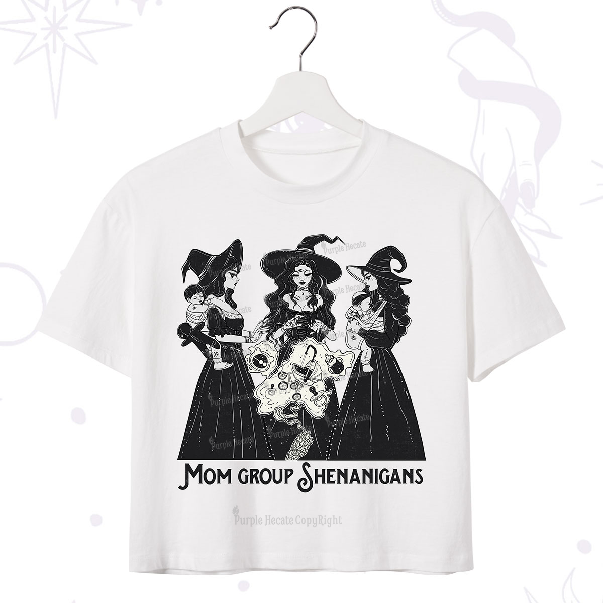 Purplehecate Mom Group Shenanigans Crop T-Shirt
