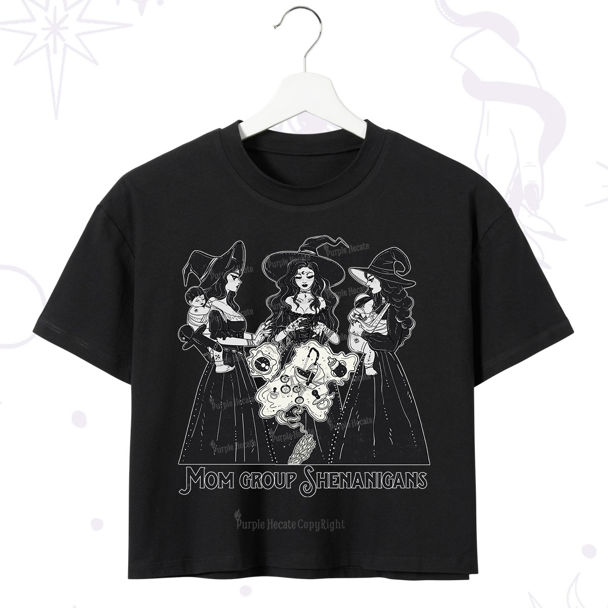 Purplehecate Mom Group Shenanigans Crop T-Shirt