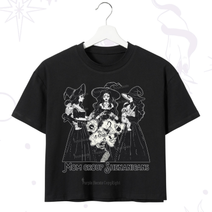 Purplehecate Mom Group Shenanigans Crop T-Shirt