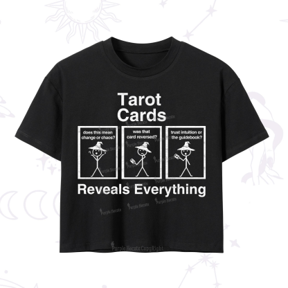 Purplehecate Tarot Card Reveals Everything Crop T-Shirt