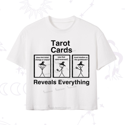 Purplehecate Tarot Card Reveals Everything Crop T-Shirt