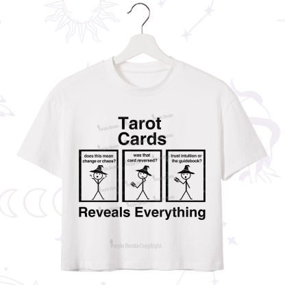 Purplehecate Tarot Card Reveals Everything Crop T-Shirt