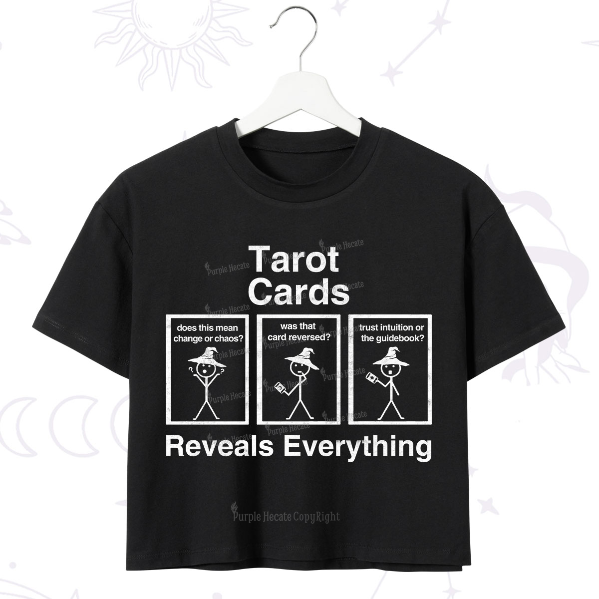 Purplehecate Tarot Card Reveals Everything Crop T-Shirt