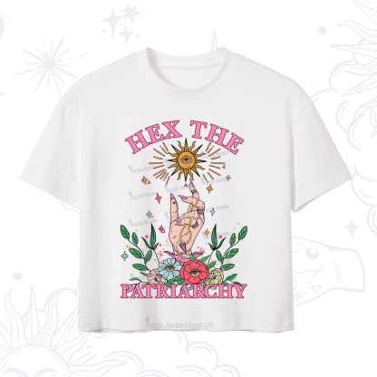 Purplehecate Hex The Patriarchy Witchy Crop T-Shirt