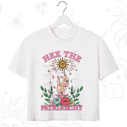 Purplehecate Hex The Patriarchy Witchy Crop T-Shirt