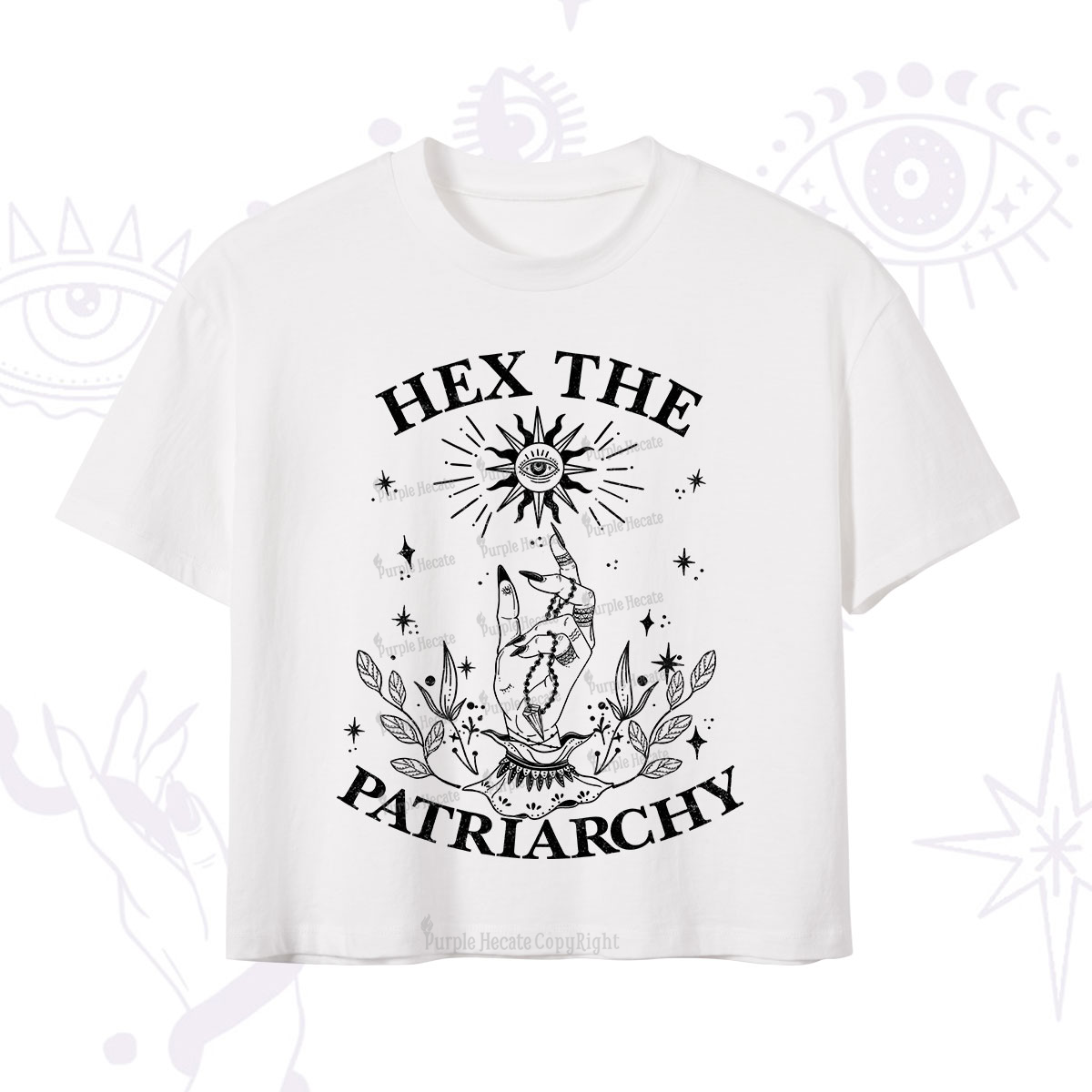 Purplehecate Smash The Patriarchy Crop T-Shirt