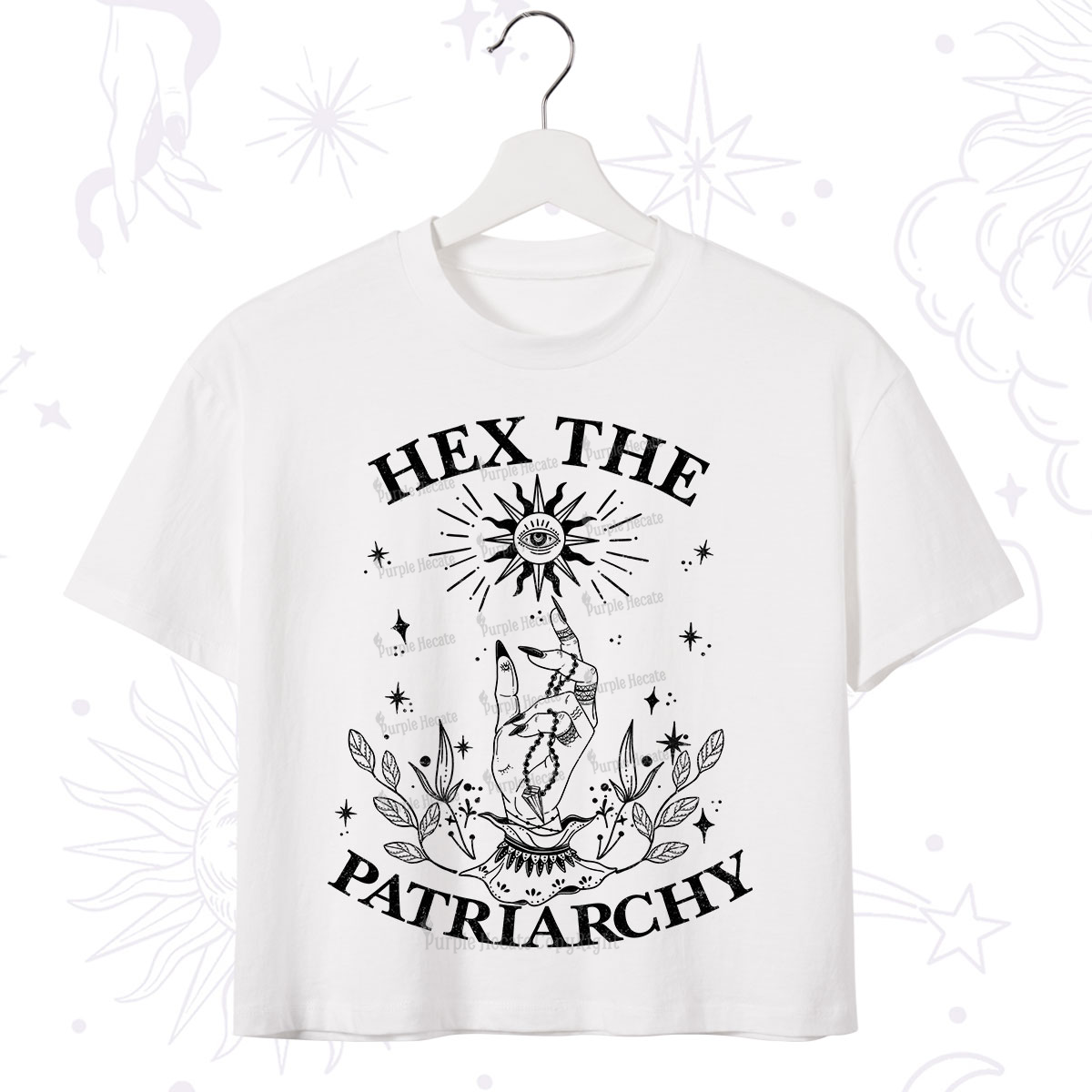 Purplehecate Smash The Patriarchy Crop T-Shirt